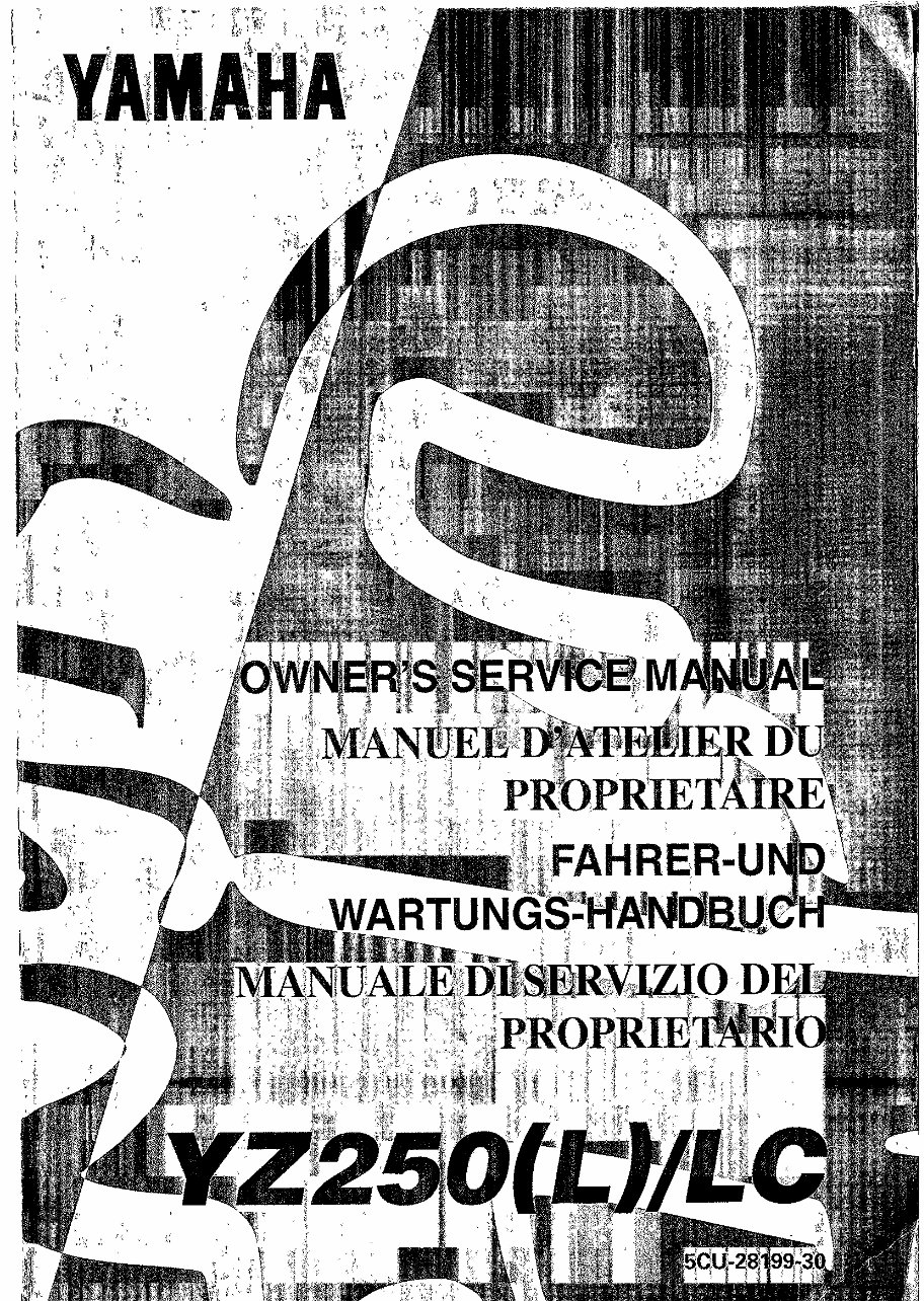  Now Yamaha YZ250 YZ 250 1999 99 2-STROKE Service Repair Workshop Manual preview img 1