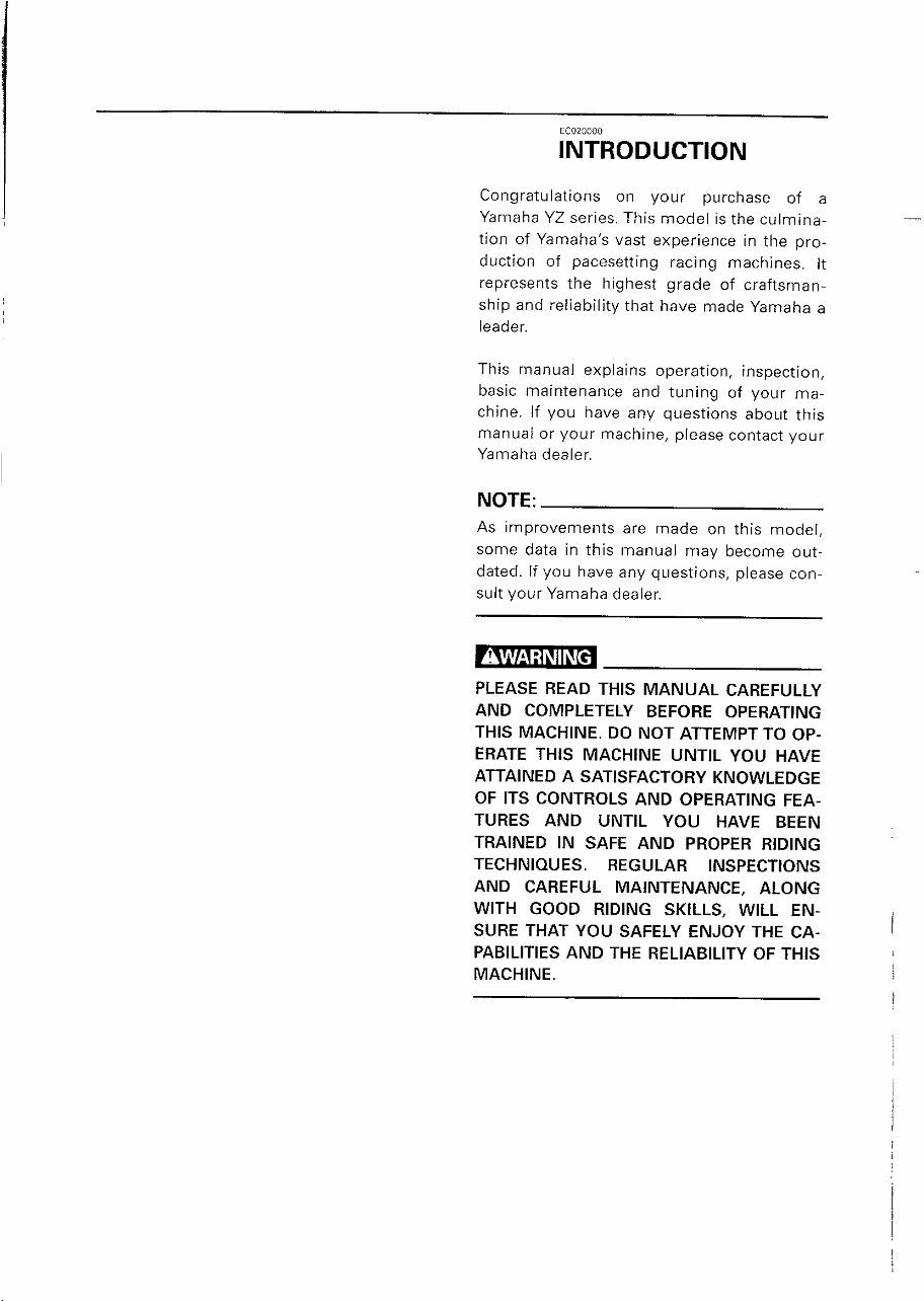  Now Yamaha YZ250 YZ 250 1999 99 2-STROKE Service Repair Workshop Manual preview img 4