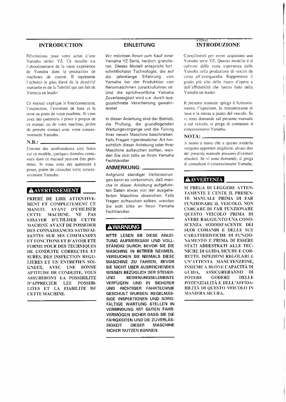  Now Yamaha YZ250 YZ 250 1999 99 2-STROKE Service Repair Workshop Manual preview img 5