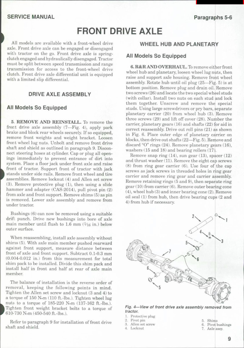 Case IH 5130 Tractor Service & Repair Manual preview img 9