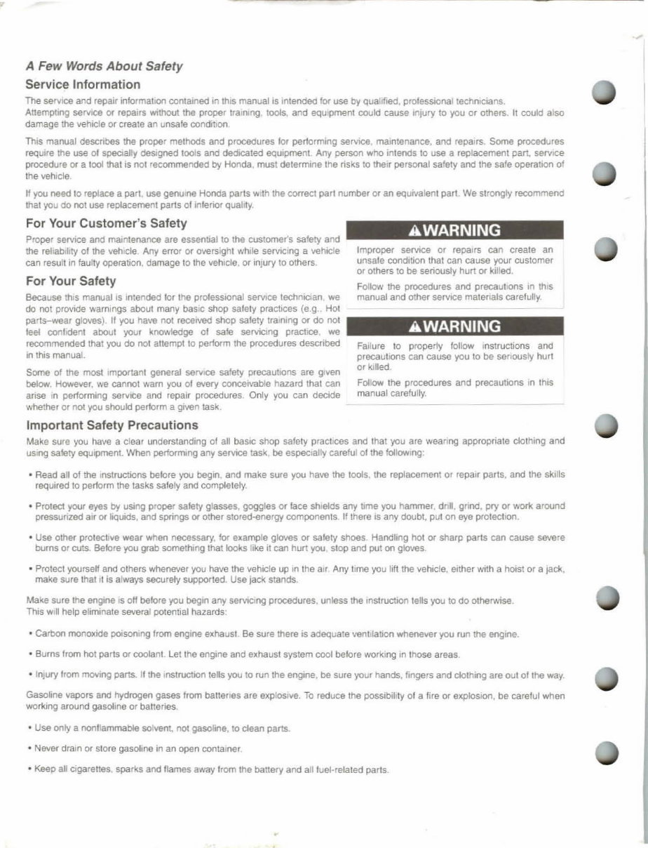 Honda Trx400 EX 2006 Service Repair Manual preview img 2