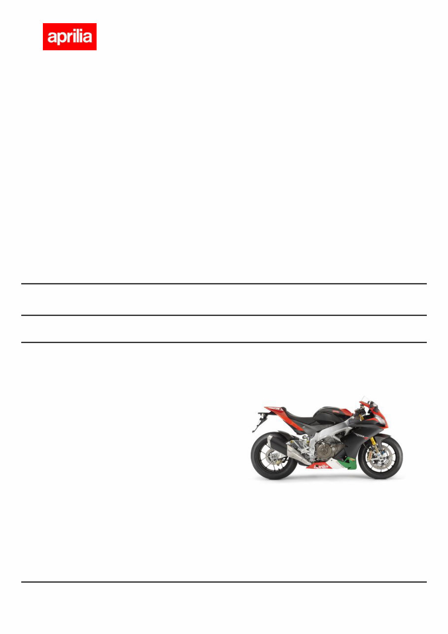 Aprilia RSV4 R a-PRC Workshop Service Manual preview img 1