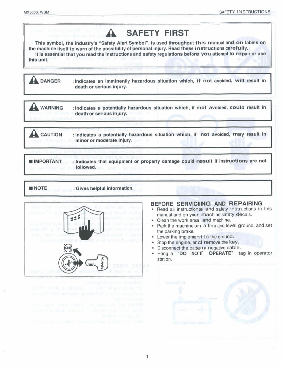 KUBOTA MX5000 Tractor Workshop Service Manual preview img 3