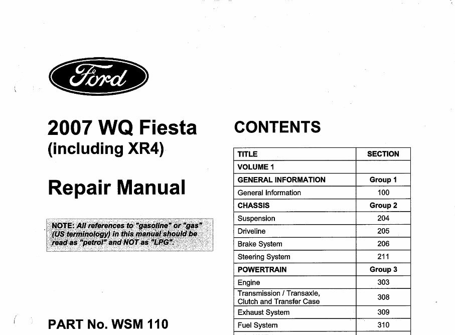 2006-2008 Ford Fiesta Service & Repair Manual preview img 1