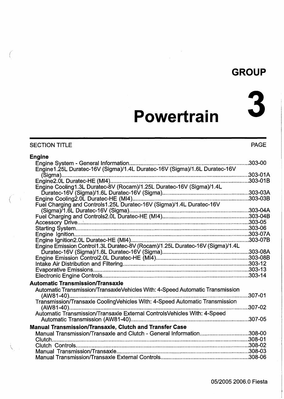 2006-2008 Ford Fiesta Service & Repair Manual preview img 10