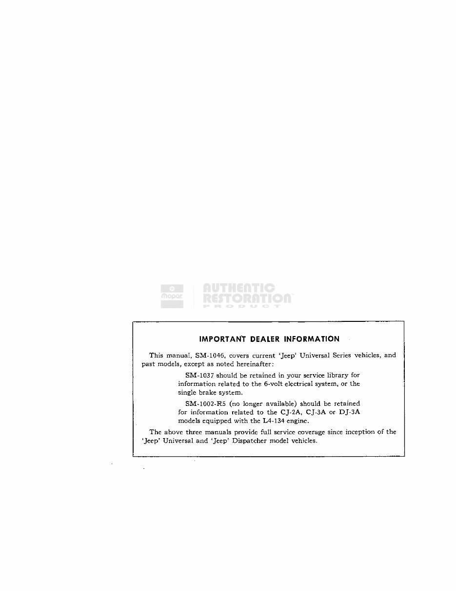 1953-1968 Jeep CJ-3B Service & Repair Manual preview img 2