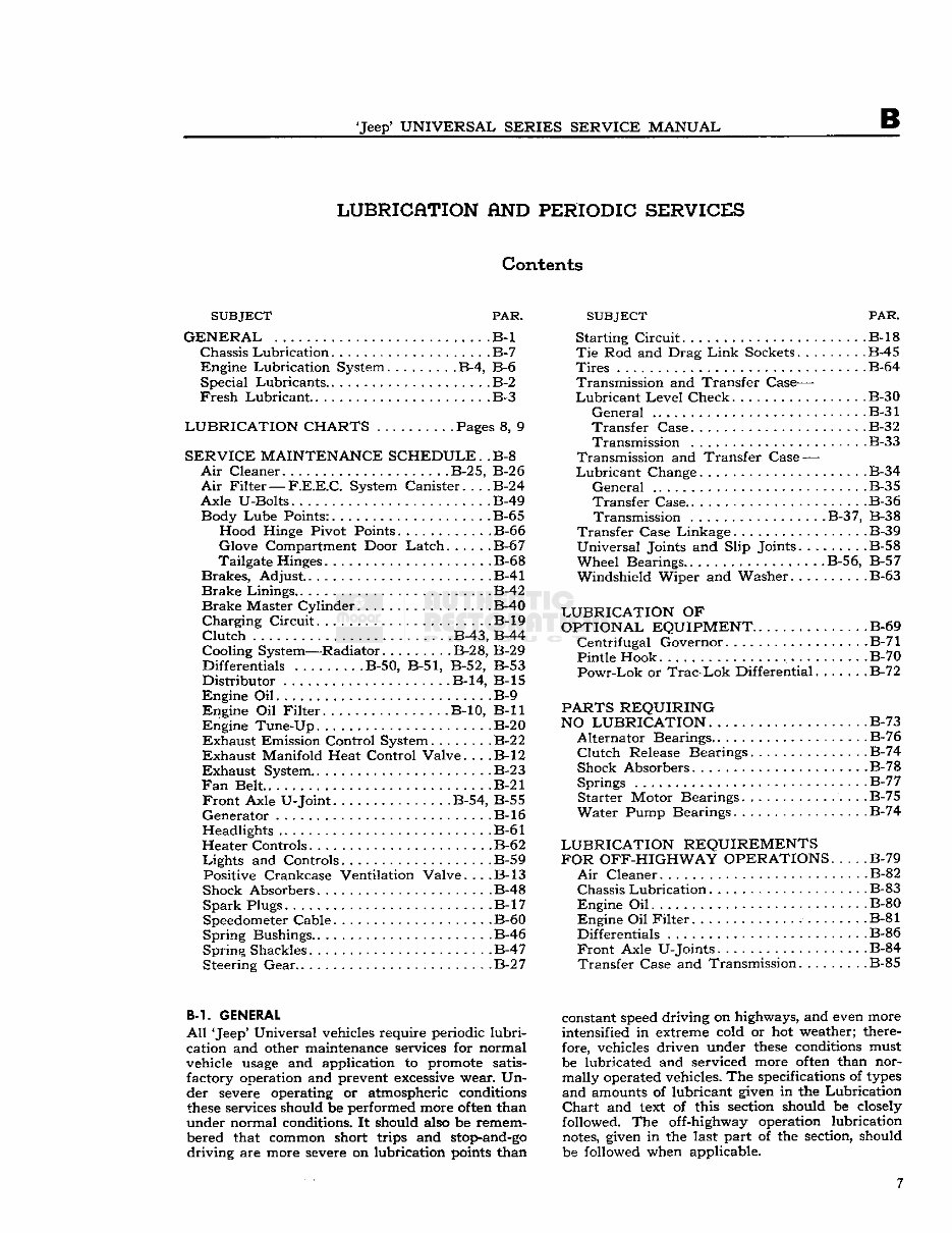 1953-1968 Jeep CJ-3B Service & Repair Manual preview img 7