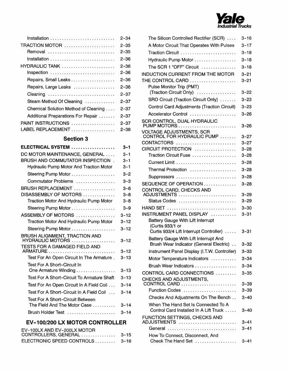 Yale Forklift Truck A839 Series: ERC070HD, ERC080HD, ERC100HD, ERC120HD Workshop Manual preview img 6