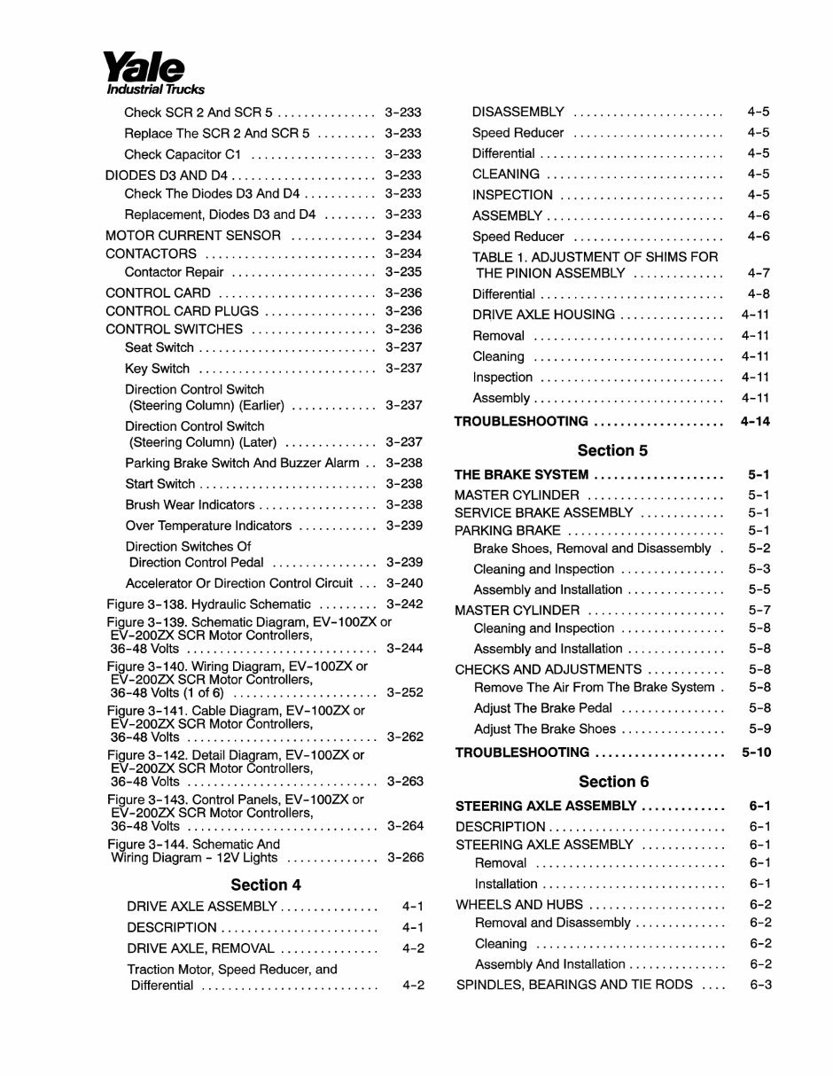 Yale Forklift Truck A839 Series: ERC070HD, ERC080HD, ERC100HD, ERC120HD Workshop Manual preview img 9