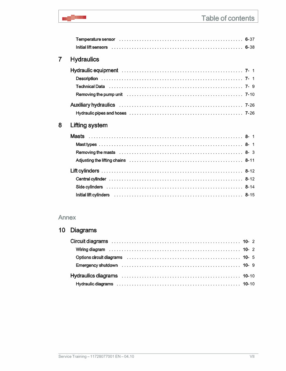Linde Electric Pallet Stacker Type 1172: AS, L10, L10B, L12, L12I Service Training (Workshop) Manual preview img 7