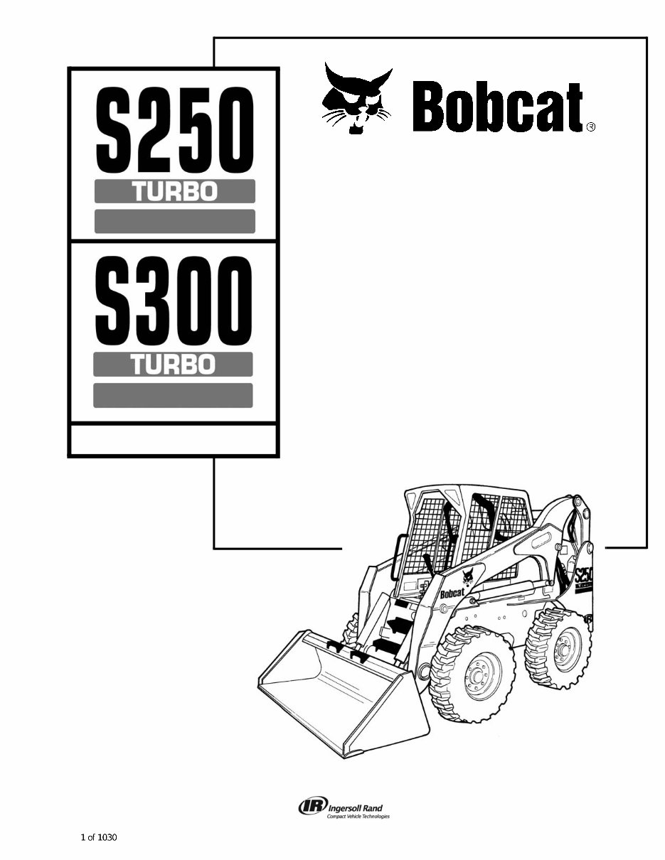 Bobcat S250/S300 Loaders OEM Service & Repair Manual preview img 1