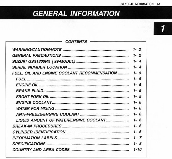 Suzuki GSX R 1300 Hayabusa K1 Service Manual preview img 8