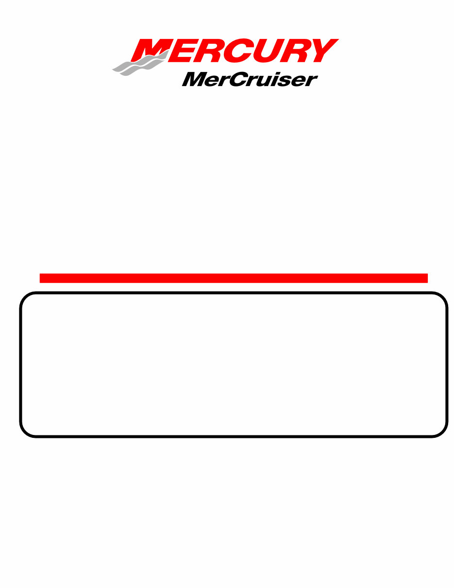 2002 MERCURY MERCRUISER 8.1L S 496 MAGNUM Factory Service & Work Shop Manual preview img 1