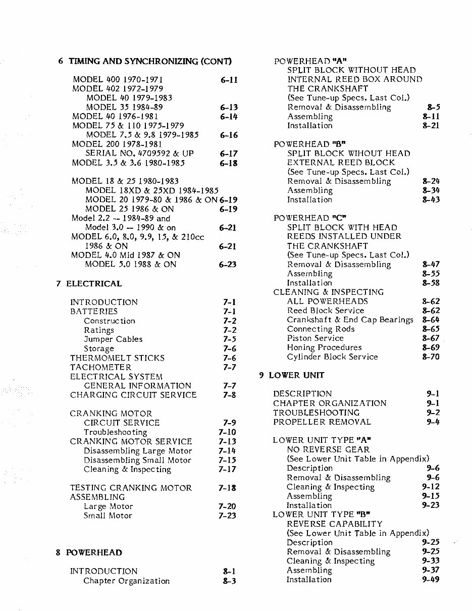 Mercury Outboard 2-40 Service Repair manual 1965-89 preview img 3