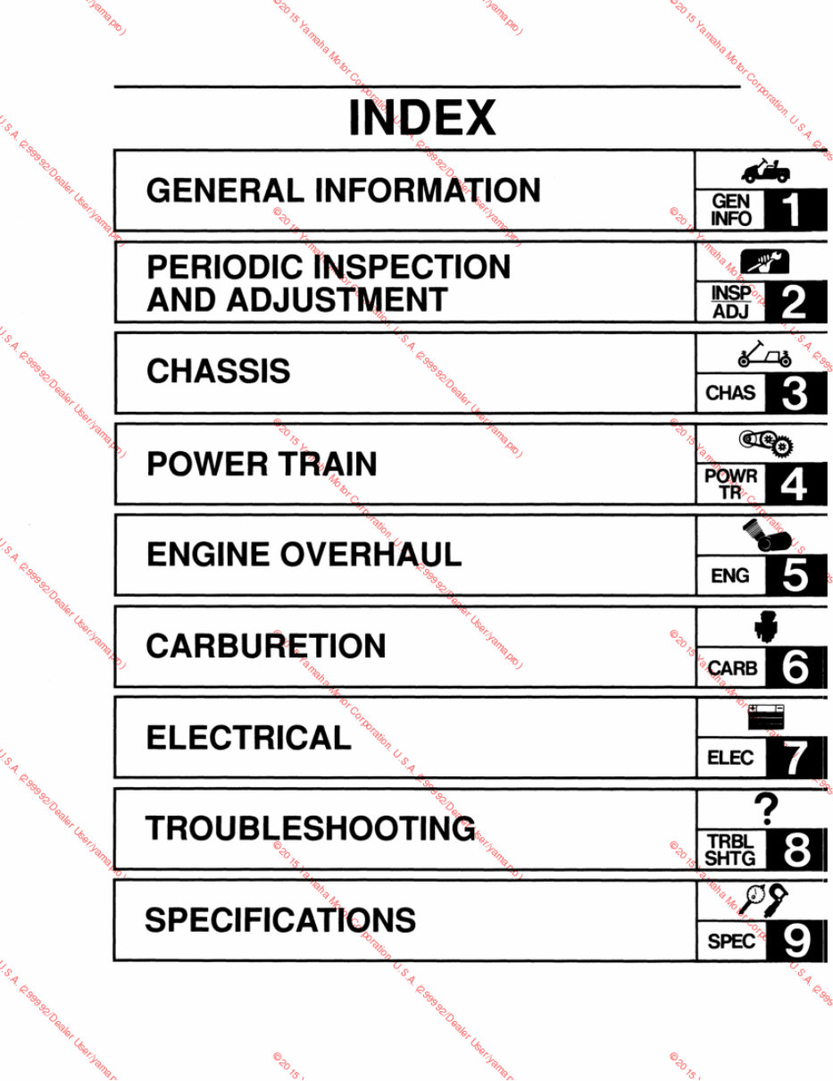 Yamaha G8A/G8E Golf Cart OEM Service & Repair Manual preview img 6