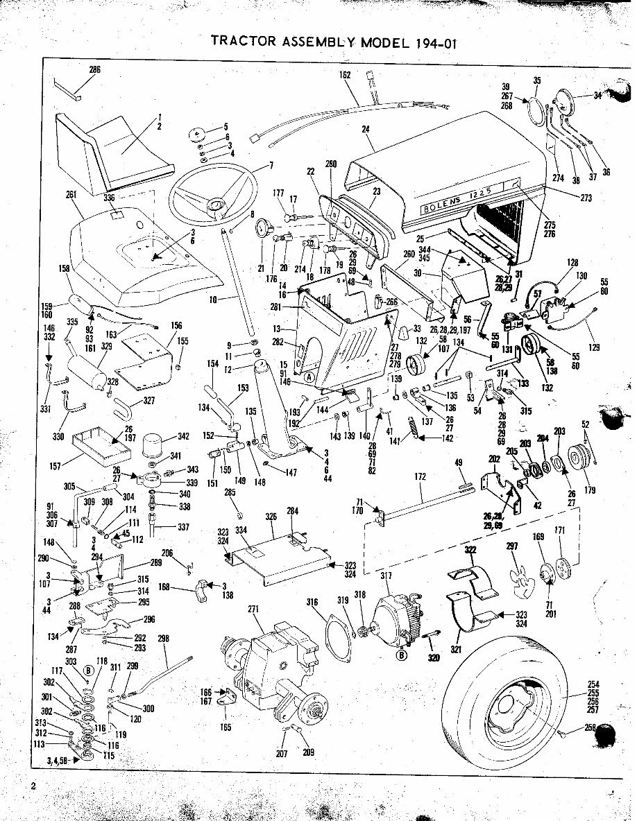 Bolens Hydrostatic drive Tractors master parts manuals preview img 2