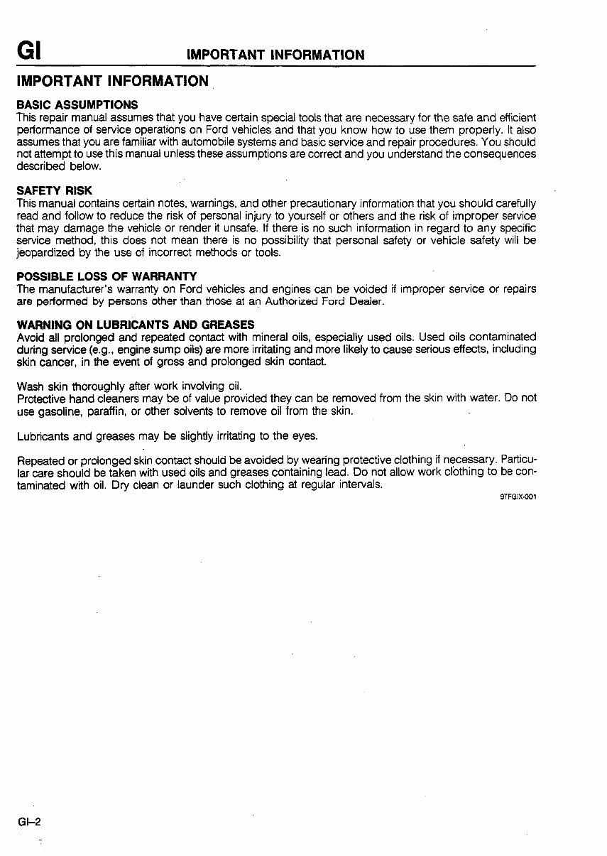 1989-2000 Ford Trader Mazda T Truck Service & Repair Manual preview img 3