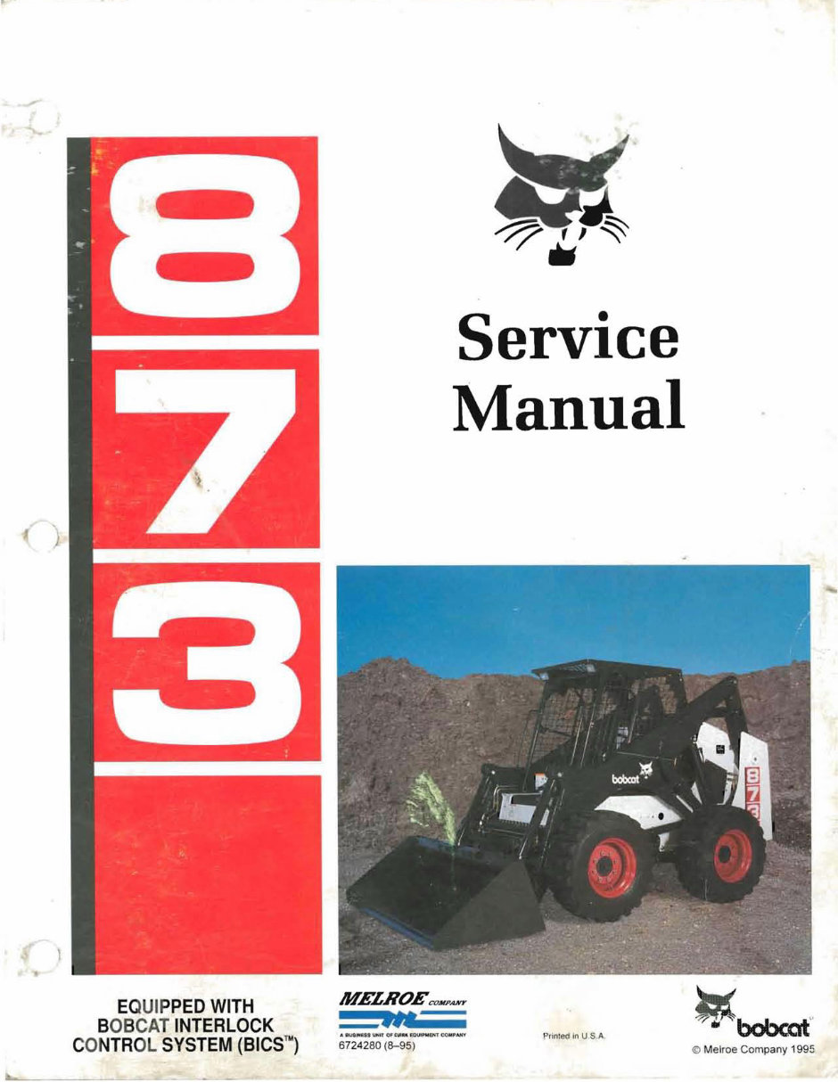 Bobcat 873 Skid Steer Loader Service & Repair Manual preview img 1