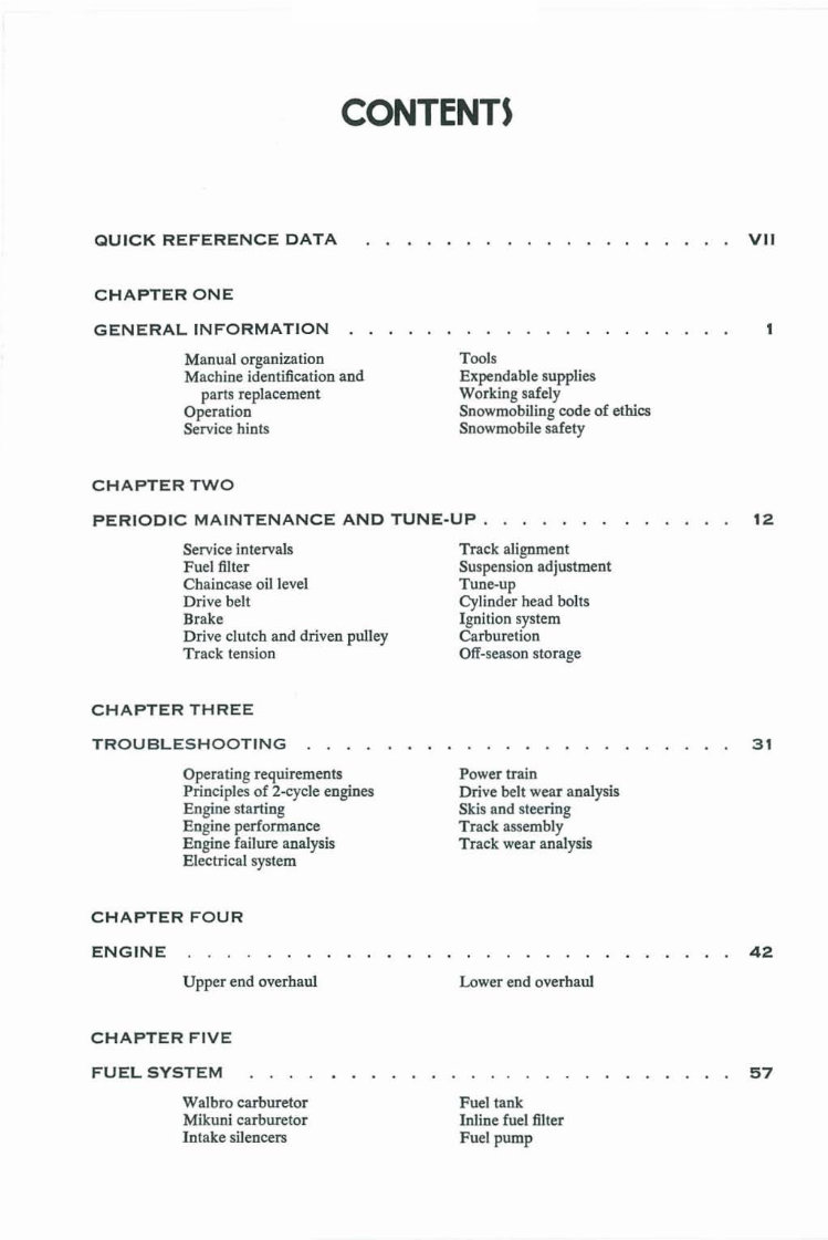 1974 ARCTIC CAT PANTHER 440 VIP Factory Service & Work Shop Manual preview img 3