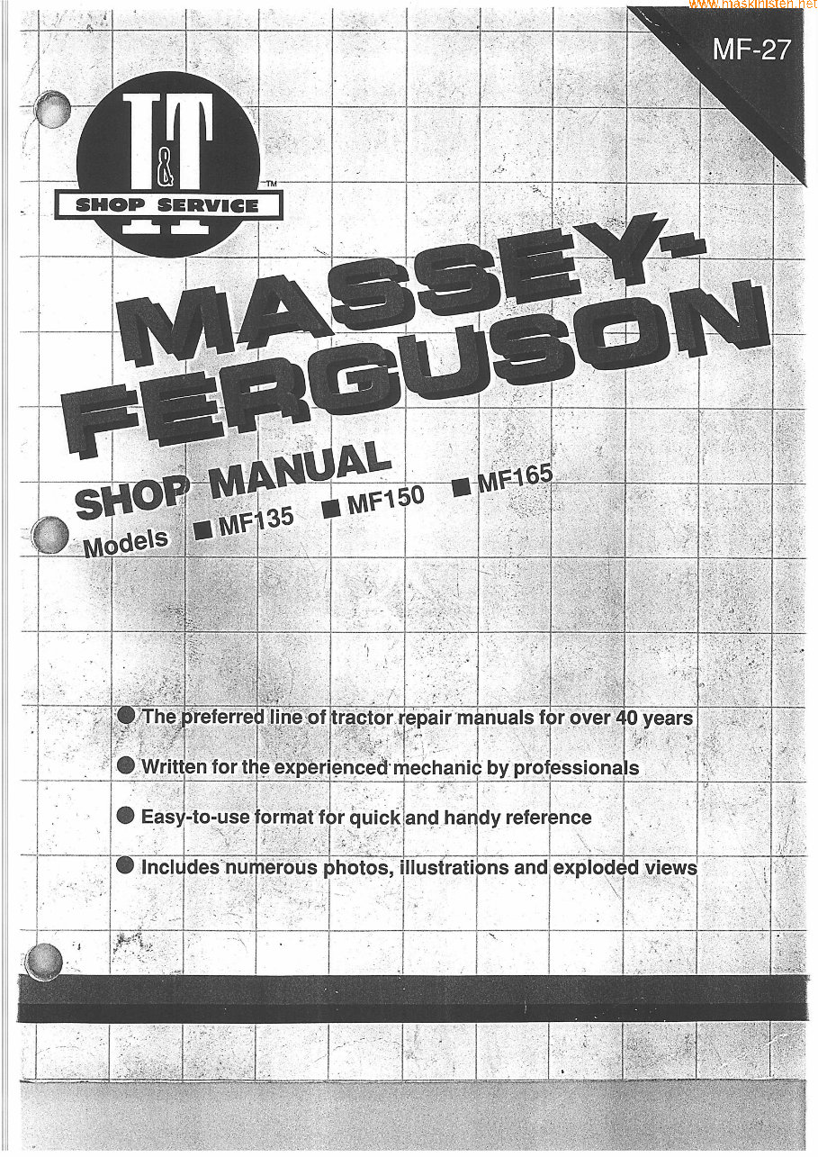 Massey Ferguson MF135 MF 135 Tractor Service Repair Manual preview img 1