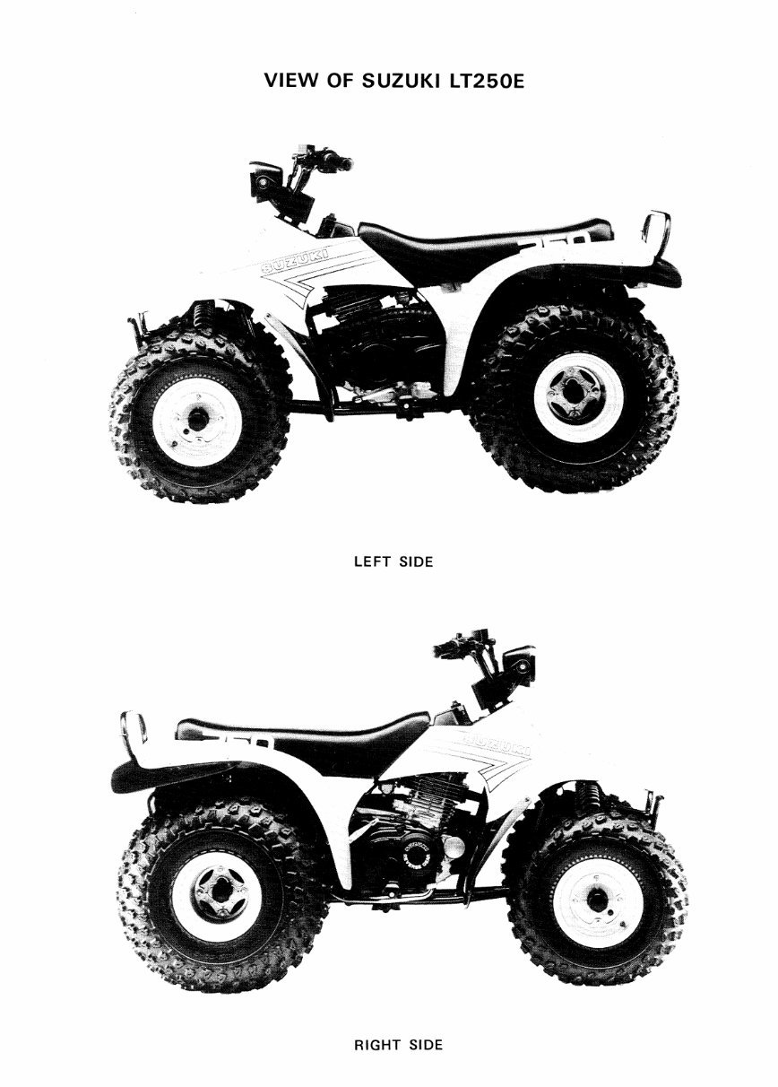 Suzuki Quadrunner 250 LT250E LT 250E ATV Service Repair Shop Manual 1985-1986 preview img 3