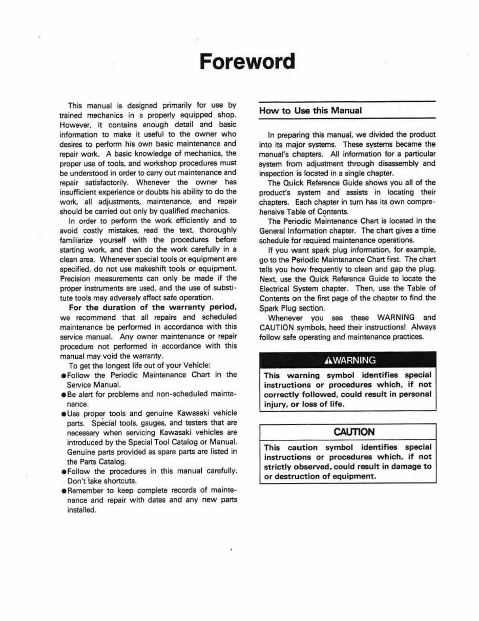 1996 Kawasaki Bayou 400 (KLF400) 4x4 ATV OEM Service & Repair Manual preview img 5