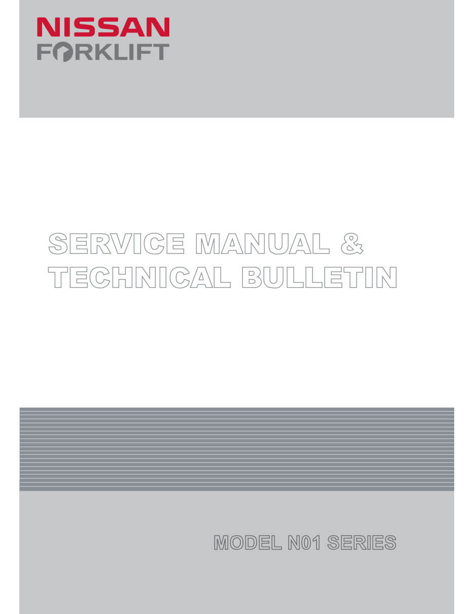 Nissan Forklift Electric N01 Series* Factory Service / Repair/ Workshop Manual ! preview img 1