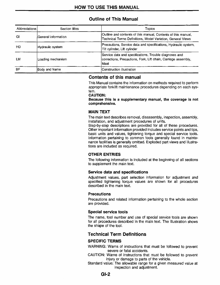 Nissan Forklift Electric N01 Series* Factory Service / Repair/ Workshop Manual ! preview img 5