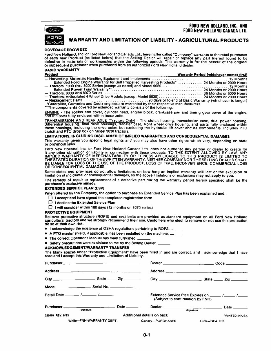 NEW HOLLand 630 ROUND BALER Operators Manual preview img 3