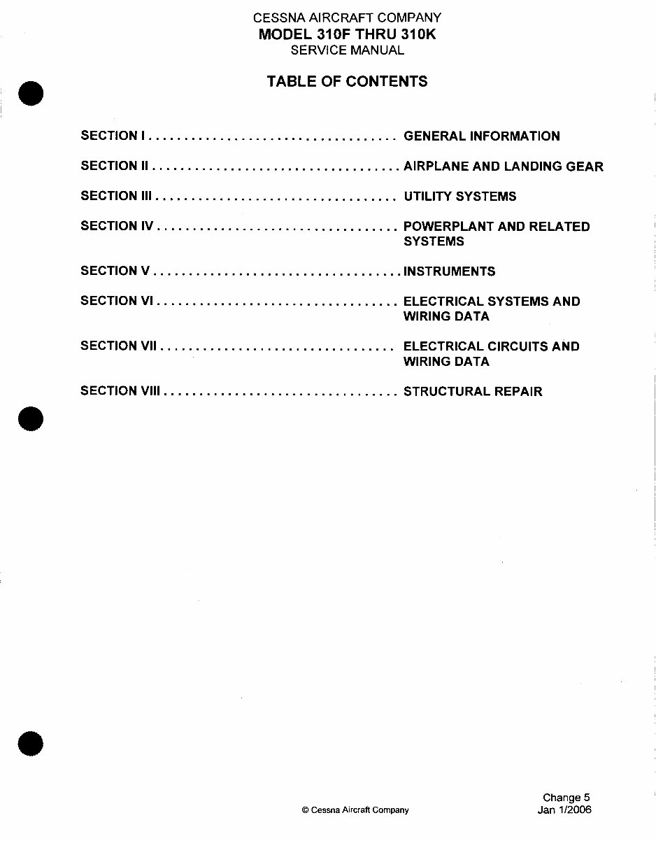 Cessna 310F 310G 310H 310I 310J 310K Service Repair Manual - IMPROVED - preview img 5