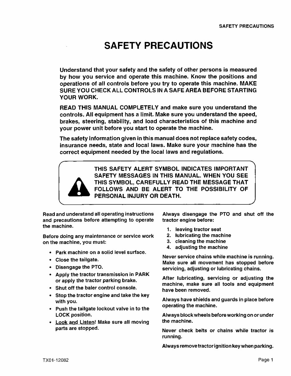 CASE IH 8455 ROUND BALER Operators Manual preview img 9
