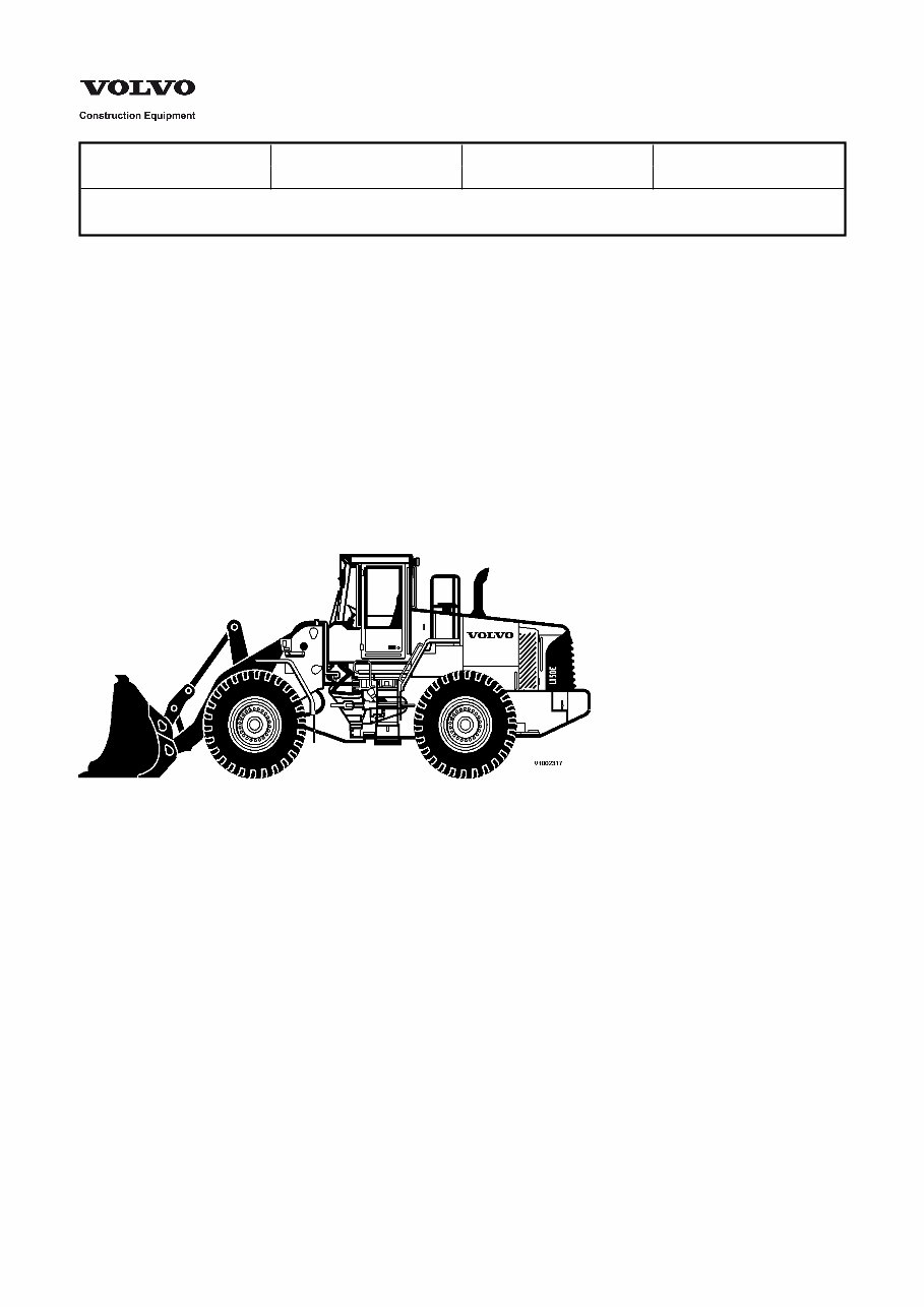 Volvo L150E Wheel Loader Service Manual preview img 1