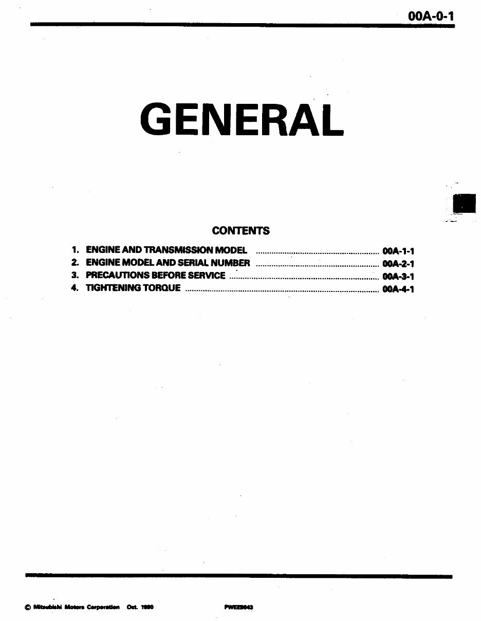 1994-2007 Mitsubishi L400 Service & Repair Manual preview img 1