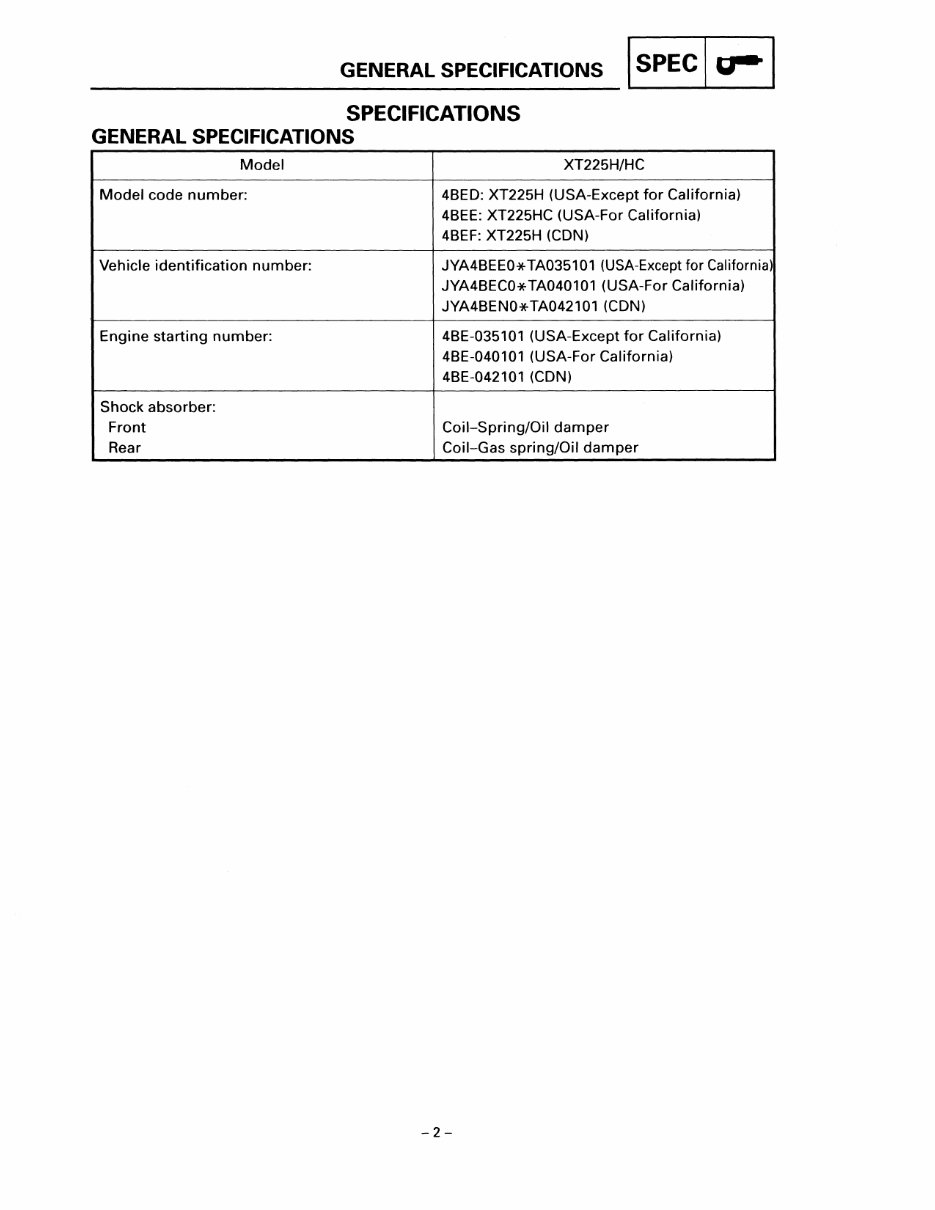 1992-2000 Yamaha XT225 SEROW Service Manual Repair Manuals -and- Owner's Manual, Ultimate Set preview img 9