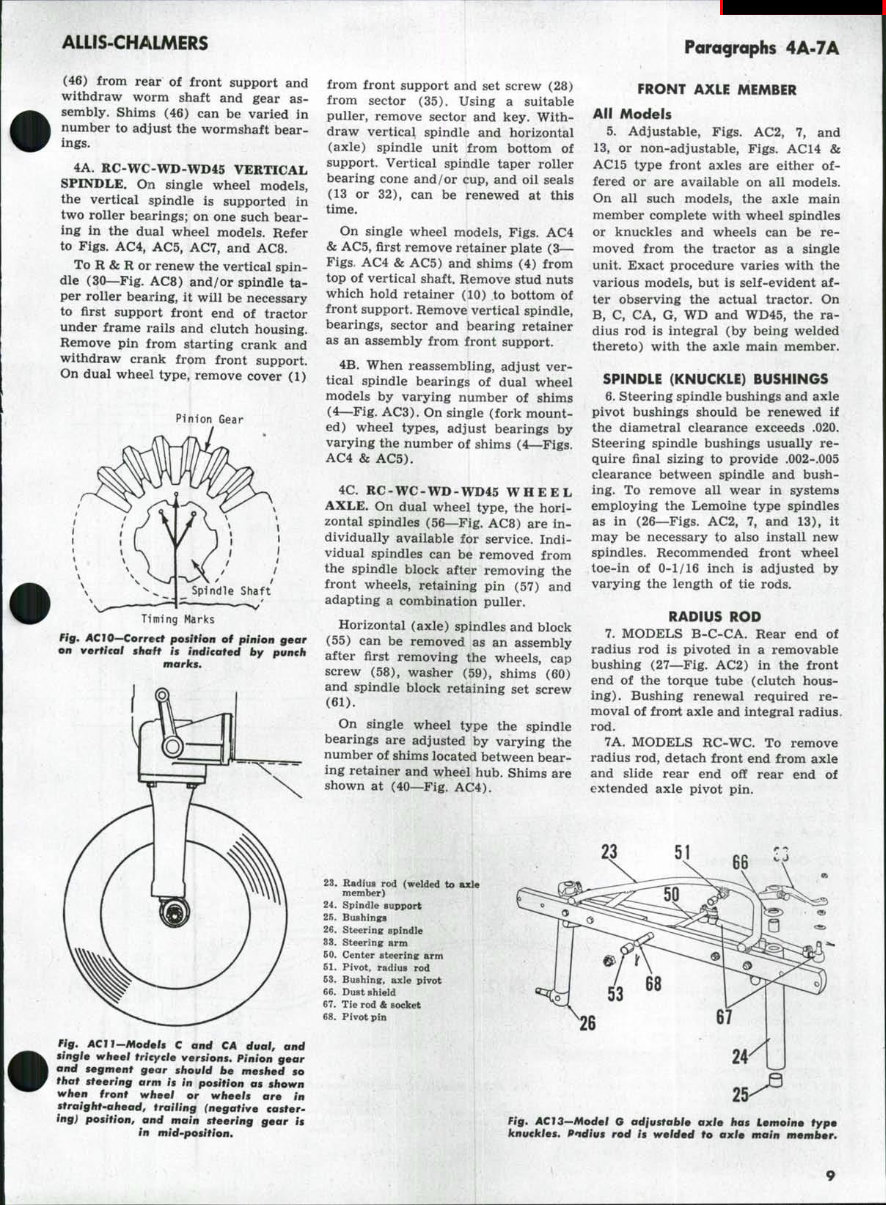 Allis Chalmers WD45 Tractor OEM Service & Repair Manual preview img 8