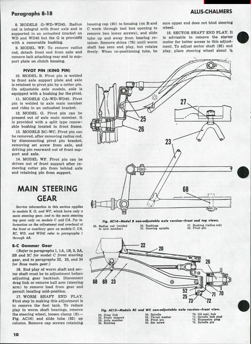 Allis Chalmers WD45 Tractor OEM Service & Repair Manual preview img 9