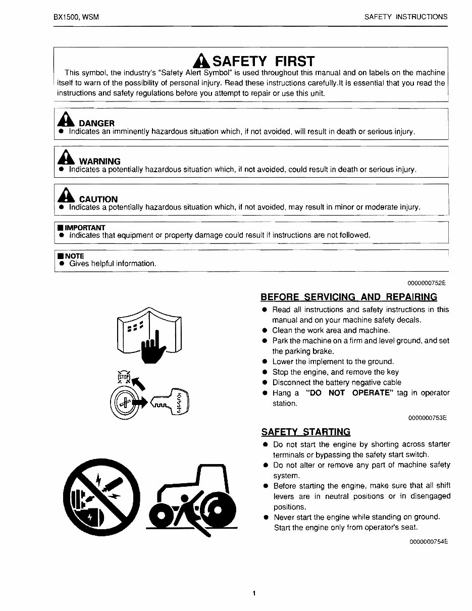 Kubota Bx1500 Sub Compact Tractor Service Workshop Manual preview img 1