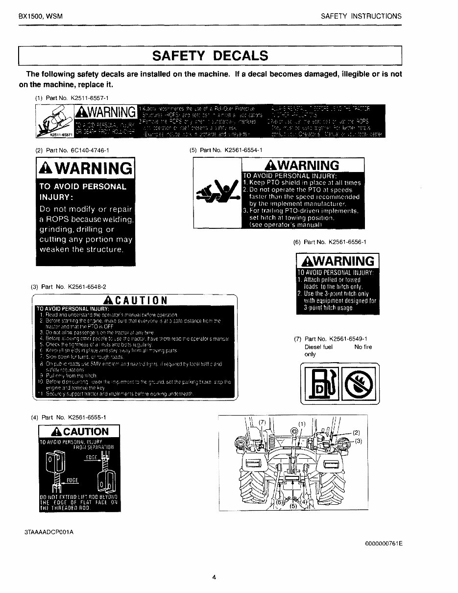 Kubota Bx1500 Sub Compact Tractor Service Workshop Manual preview img 4