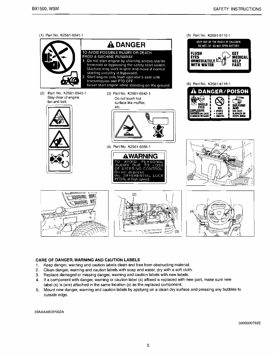 Kubota Bx1500 Sub Compact Tractor Service Workshop Manual preview img 5