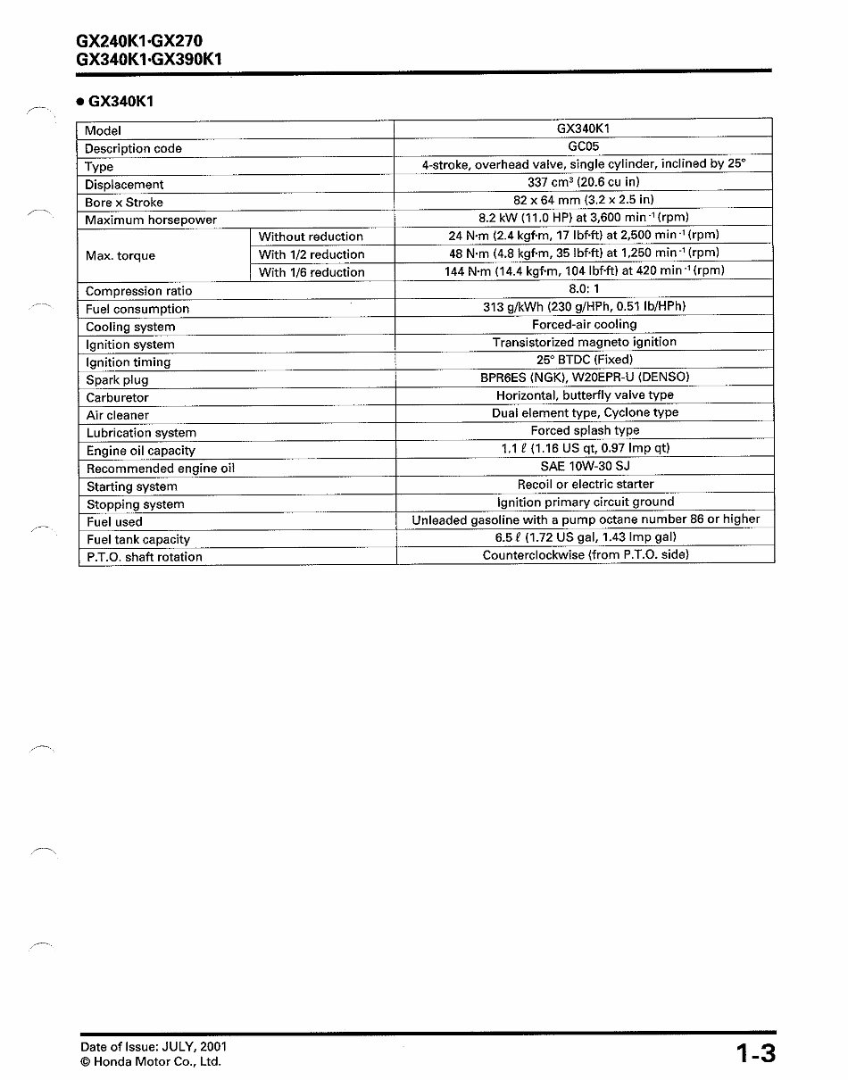 HONDA GX390 HORIZONTAL SHAFT Engine Repair Manual preview img 6