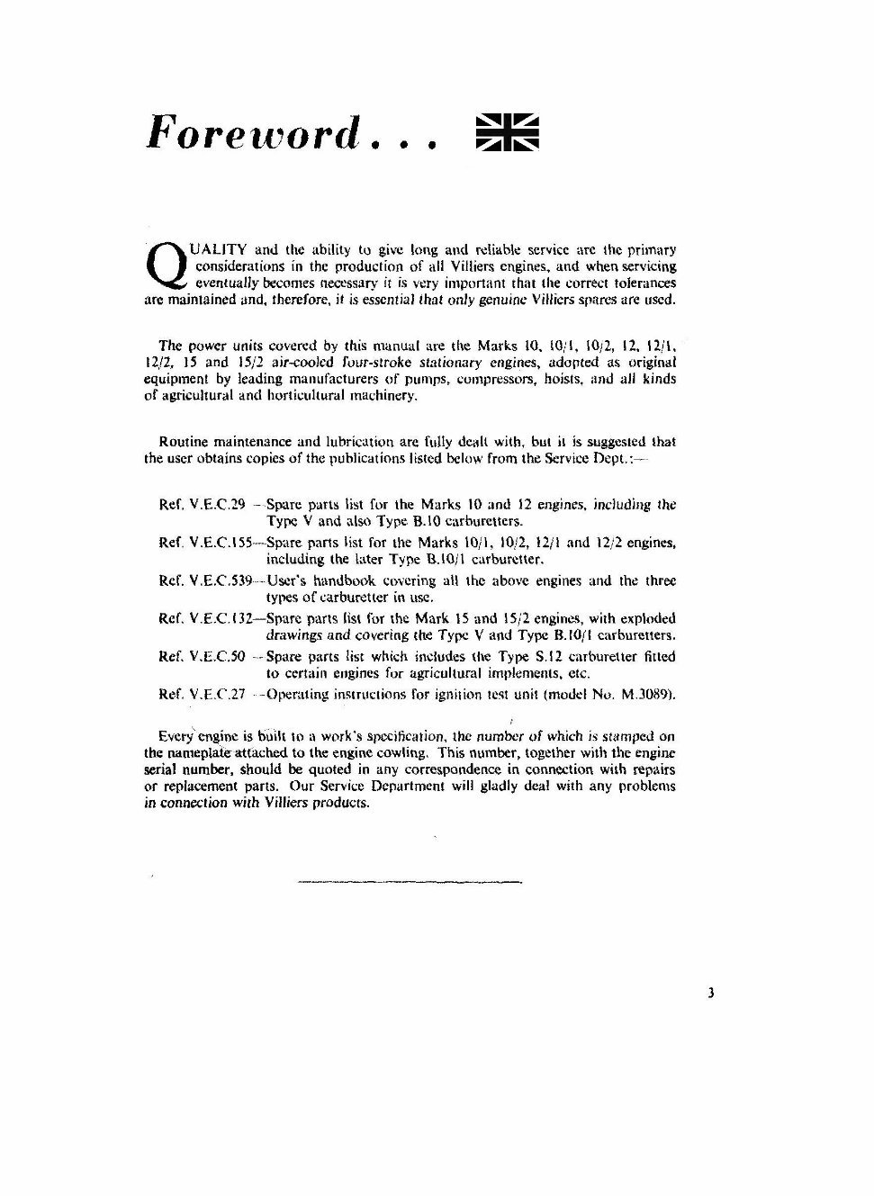 Villiers Stationary Engine 10 12 - 15 Workshop Manual preview img 3