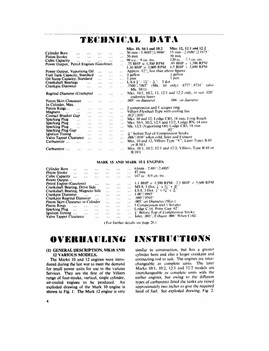 Villiers Stationary Engine 10 12 - 15 Workshop Manual preview img 4