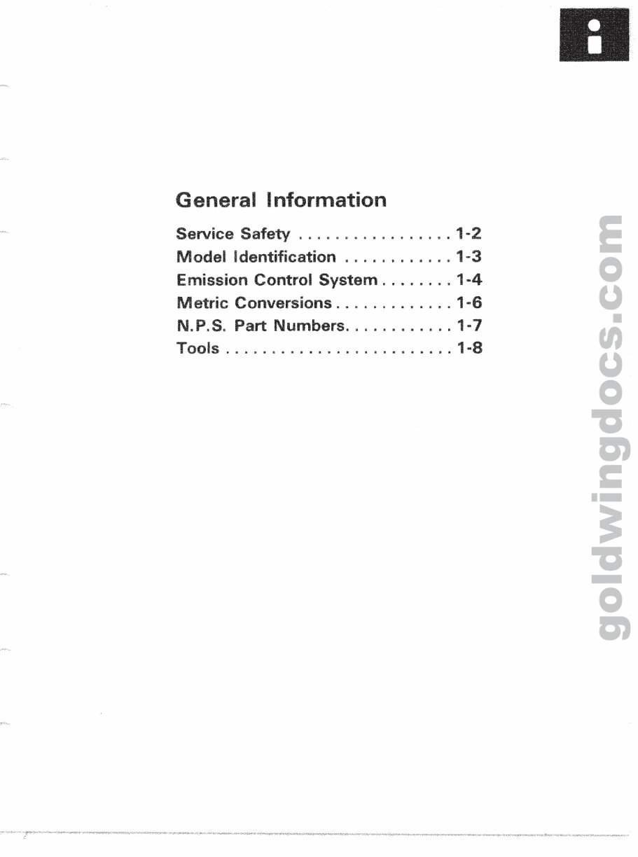 1980-1983 Honda GL1100 Gold Wing Service & Repair Manual preview img 2