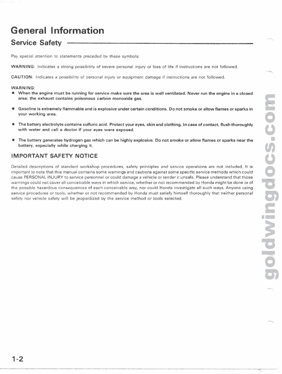 1980-1983 Honda GL1100 Gold Wing Service & Repair Manual preview img 3