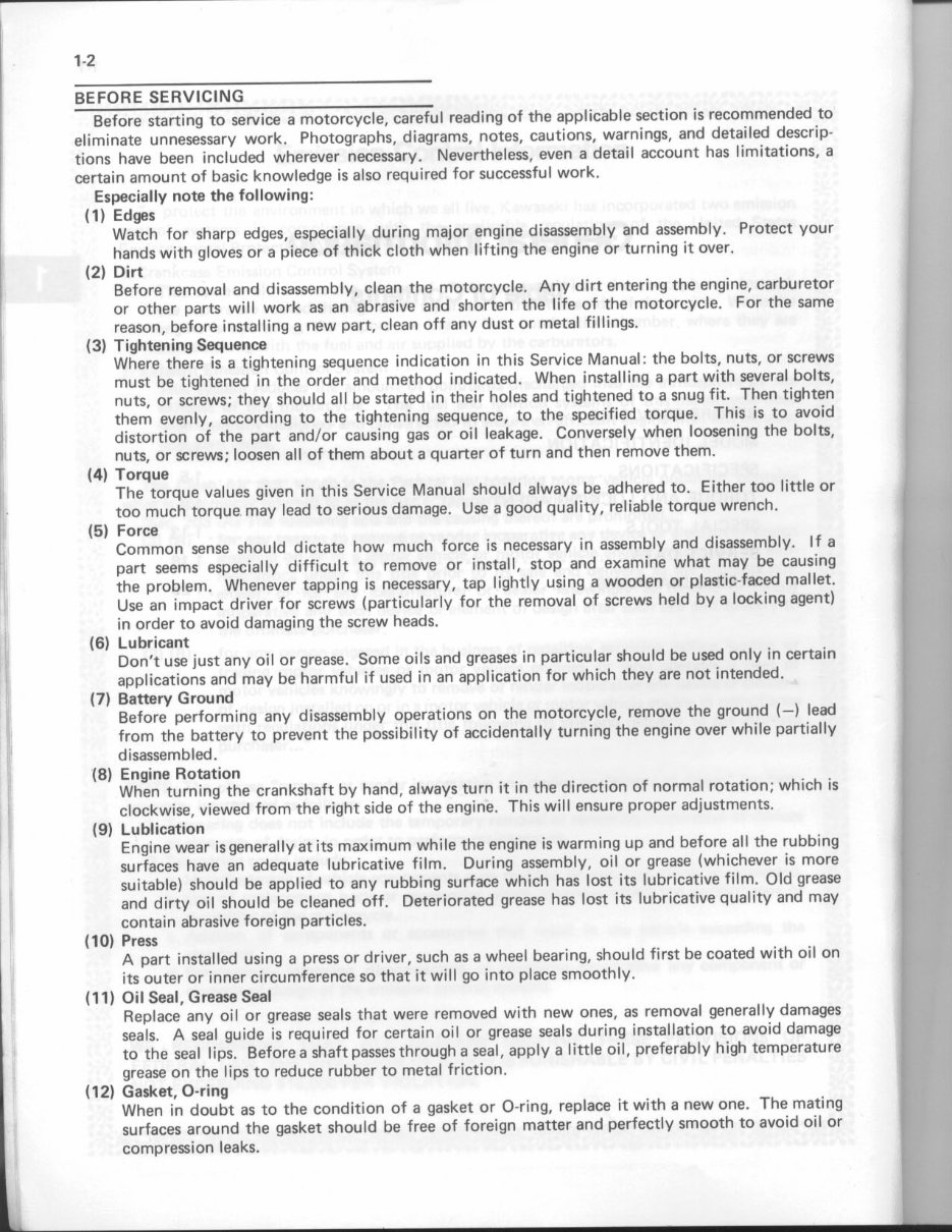 1981-1982 Kawasaki KZ1000/1100 LTD Service & Repair Manual preview img 4