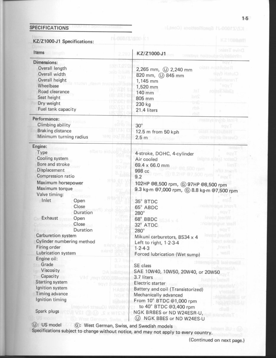 1981-1982 Kawasaki KZ1000/1100 LTD Service & Repair Manual preview img 7