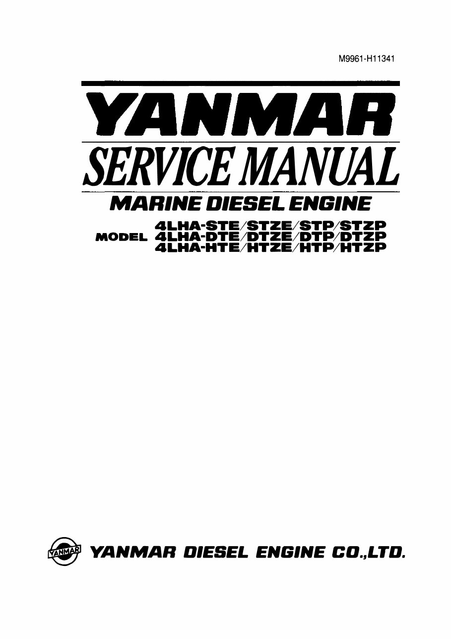 YANMAR 4LHA Series Marine Diesel Engine Full Service & Repair Manual preview img 1