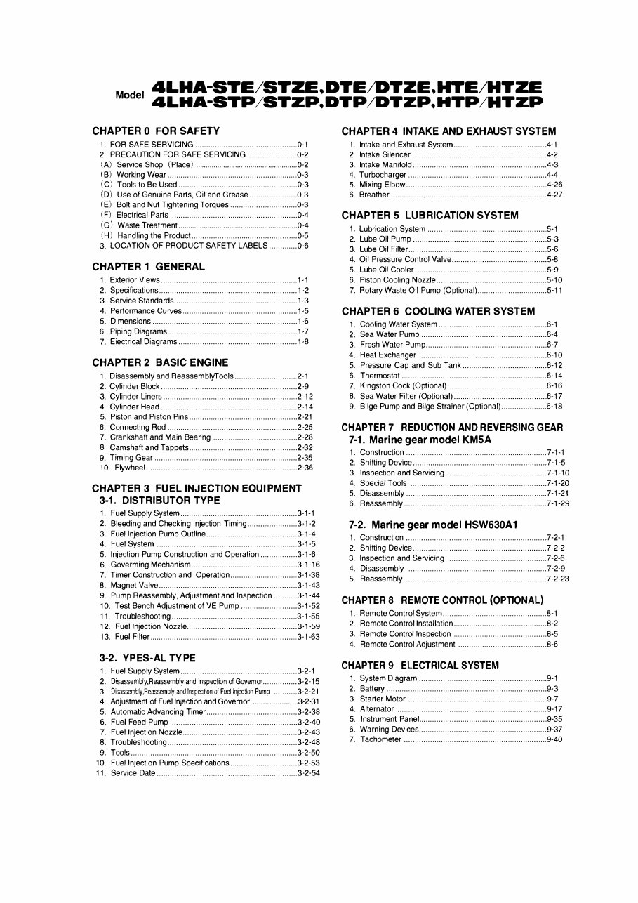 YANMAR 4LHA Series Marine Diesel Engine Full Service & Repair Manual preview img 4