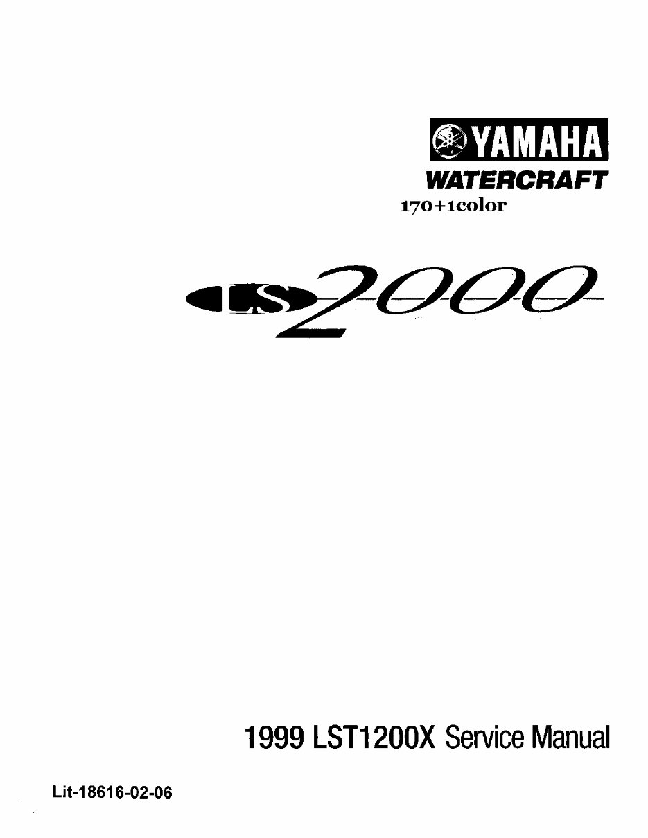 2000 Yamaha LS2000 Boat Service Manual preview img 3