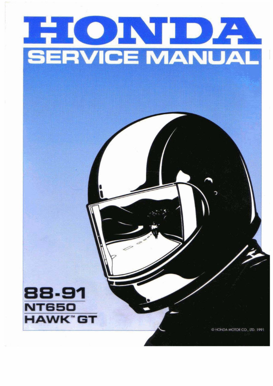 1988-1991 Honda NT650 Hawk GT Service & Repair Manual preview img 1